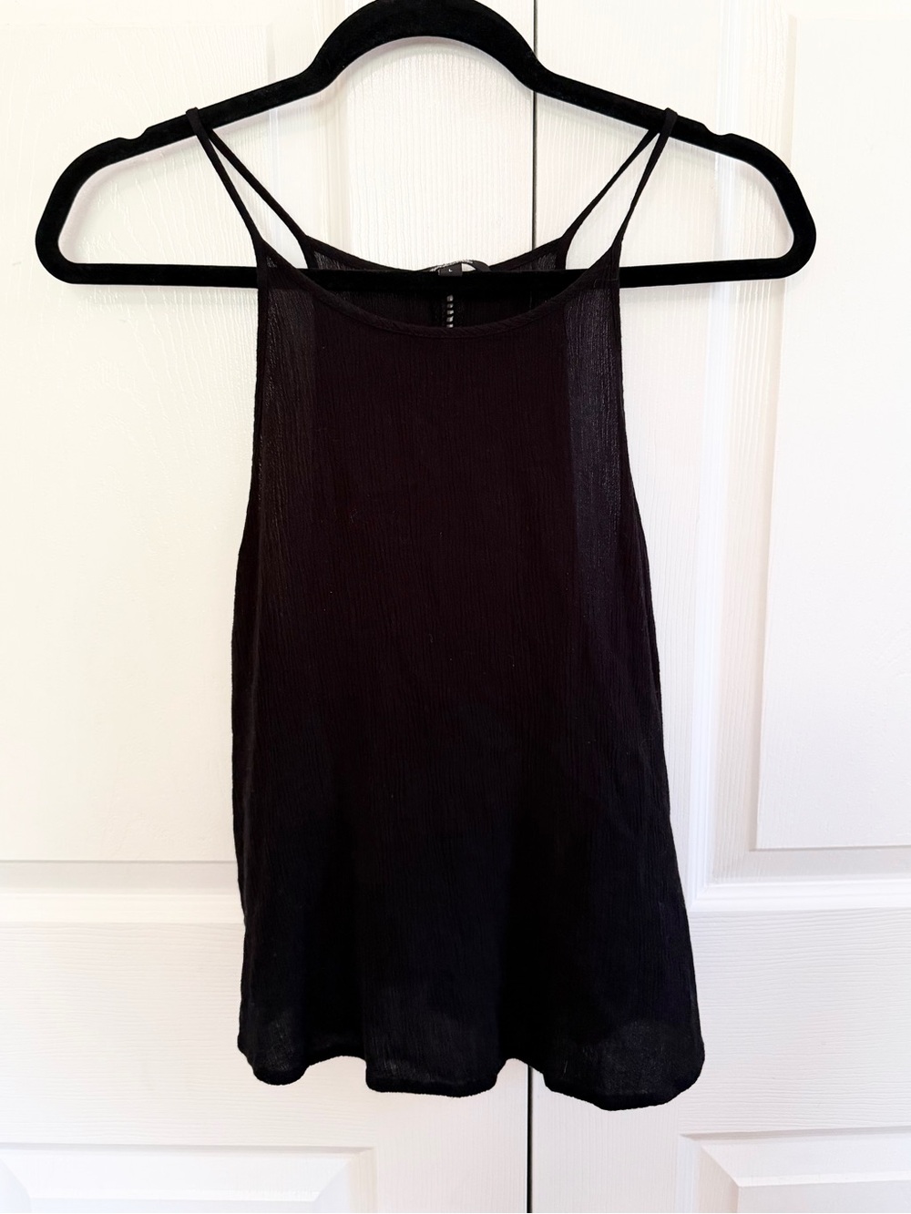 5 for $25! Ambiance Black Spaghetti Strap Tank Top